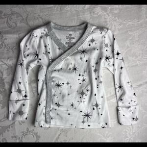 Honest Baby Clothing Shirt Size 6-9 Months White Snap Tee Long Sleeve